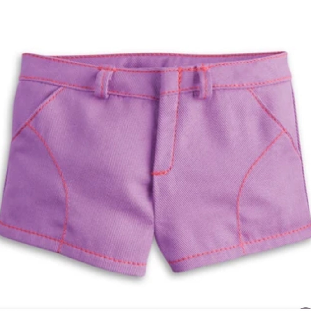 American girl truly me all purple play shorts NWT with hanger